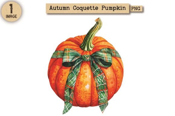 Autumn Coquette Pumpkin PNG Clipart 16 – A Versatile Fall Design for Creative Projects