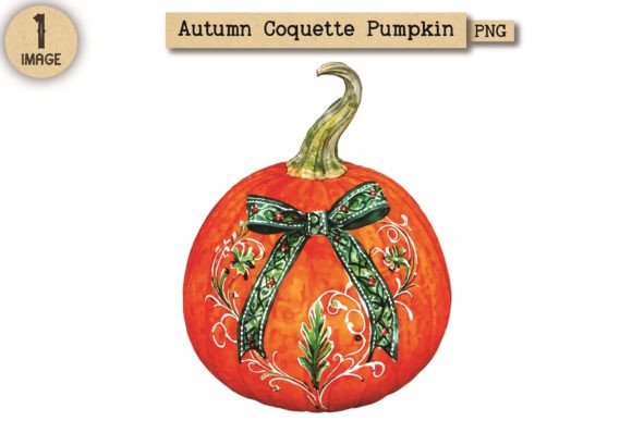Autumn Coquette Pumpkin PNG Clipart 5