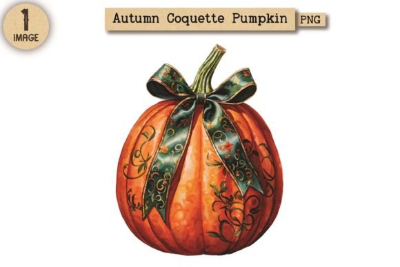 Autumn Coquette Pumpkin PNG Clipart 7