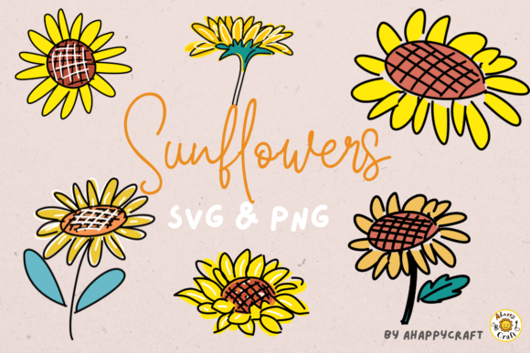 Autumn Sunflowers Doodle Set SVG and PNG: A Versatile Creative Resource