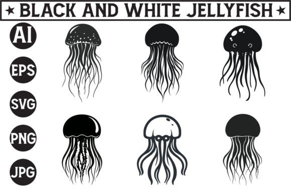 Black and White Jellyfish Vector Art: A Versatile Tool for Creatives