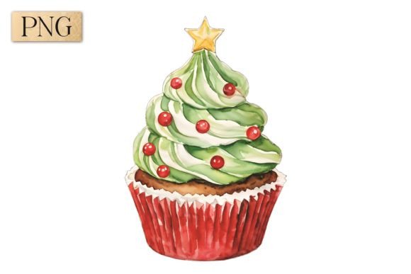 Christmas Cupcake PNG Clipart 9: A Strategic Addition for Creative and Commercial Use