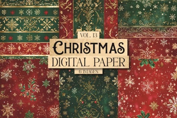 Christmas Digital Paper Vol. 13: A Curated Collection for Festive Creativity