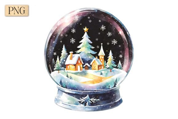 Christmas Eve Snow Globe PNG 1
