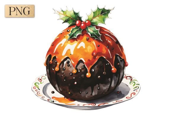 Christmas Pudding PNG Clipart 2: A Versatile and Elegant Design for Holiday Projects