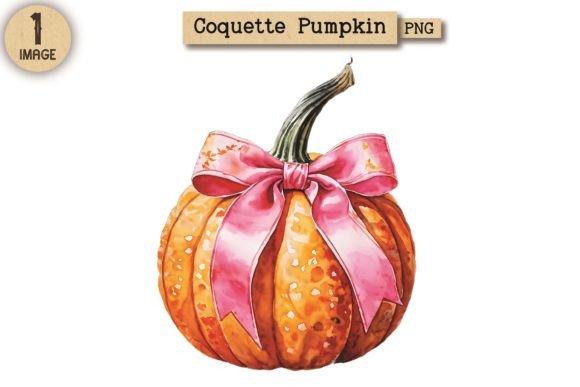 Coquette Pumpkin PNG Clipart 19: A Versatile Design Asset for Autumn and Beyond