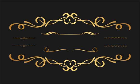 Elegant Gold Vintage Divider Set