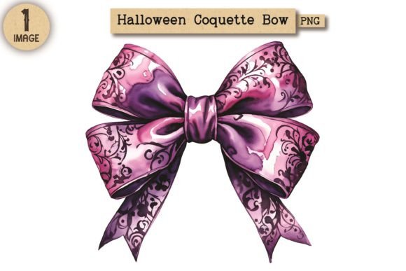 Halloween Coquette Bow PNG Clipart 18