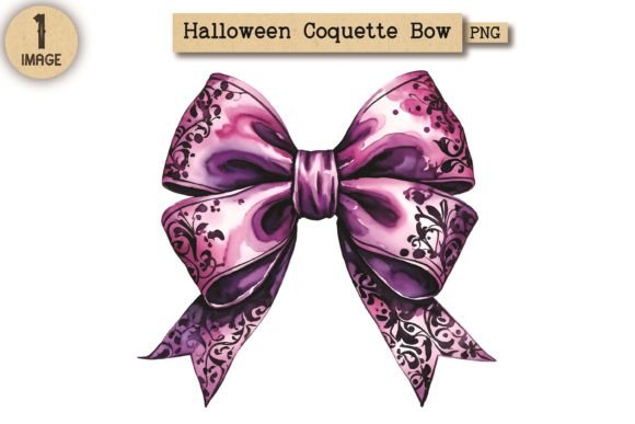 Halloween Coquette Bow PNG Clipart 19