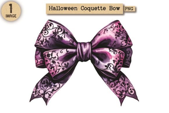 Halloween Coquette Bow PNG Clipart 20
