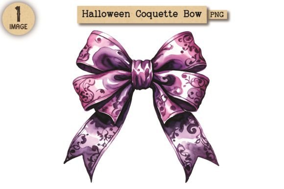 Halloween Coquette Bow PNG Clipart 21