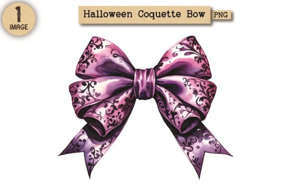 Halloween Coquette Bow PNG Clipart 23: A Versatile Design for Creative Expression