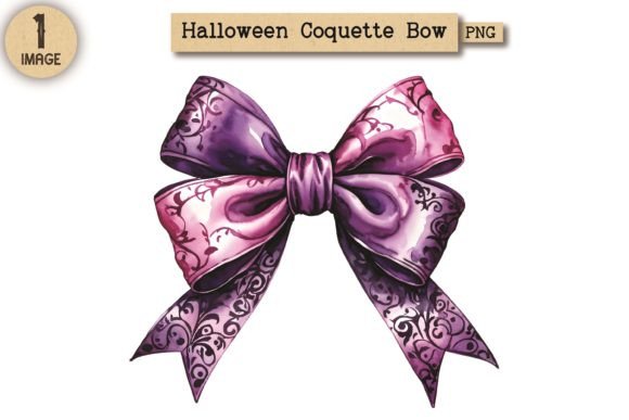 Halloween Coquette Bow PNG Clipart 26
