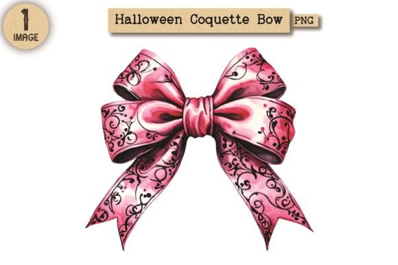 Halloween Coquette Bow PNG Clipart 27