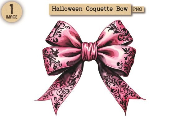 Halloween Coquette Bow PNG Clipart 28