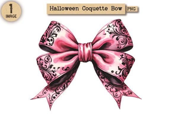 Halloween Coquette Bow PNG Clipart 32