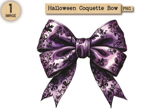 Halloween Coquette Bow PNG Clipart 36