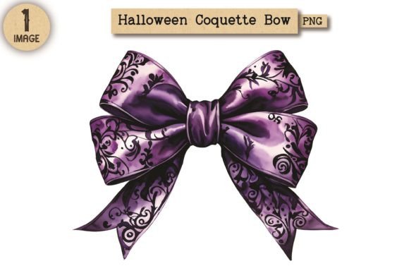 Halloween Coquette Bow PNG Clipart 37