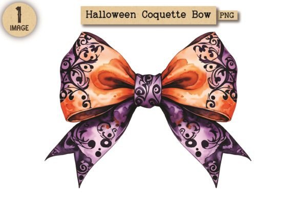 Halloween Coquette Bow PNG Clipart 44