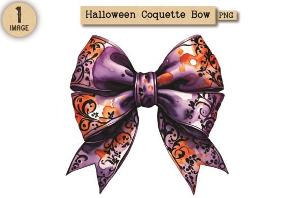 Halloween Coquette Bow PNG Clipart 52: A Versatile Design Element for Creative Expression