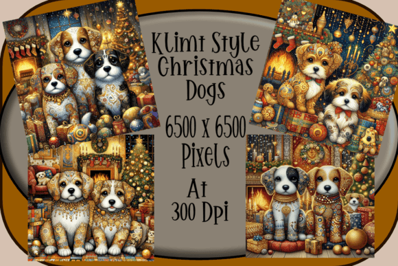 Klimt Christmas Dog Festivities: A Whimsical Fusion of Art and Holiday Cheer