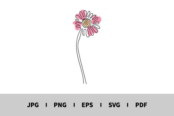 One Line Drawing of Flower Vector Image: A Versatile Tool for Creative Projects