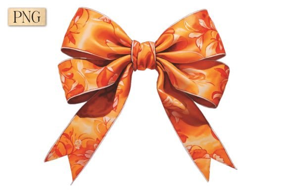 Orange Coquette Bow PNG Clipart 18: A Versatile Design Asset for Creative and Strategic Use
