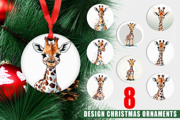 Ornament Cute Giraffe: A Whimsical Addition to Your Holiday Decor