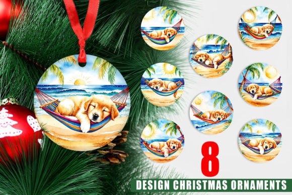 Ornament Dog in Summer Hammock: A Unique Addition to Your Christmas Decor