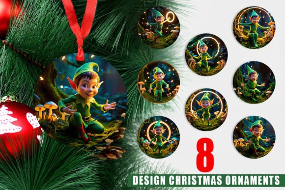 Ornament Mischievous Elf: A Festive Design for Every Holiday Need
