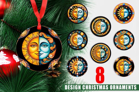 Ornament Sun and Moon Surrealism