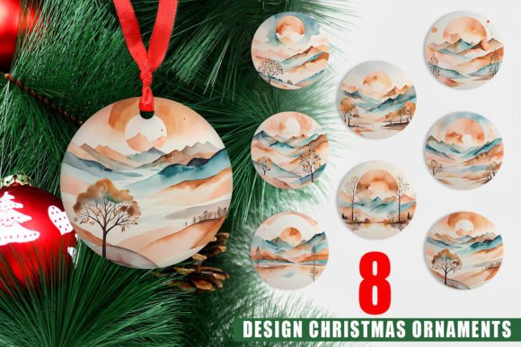 Ornament Watercolor Landscape: A Creative Addition to Your Holiday Decor