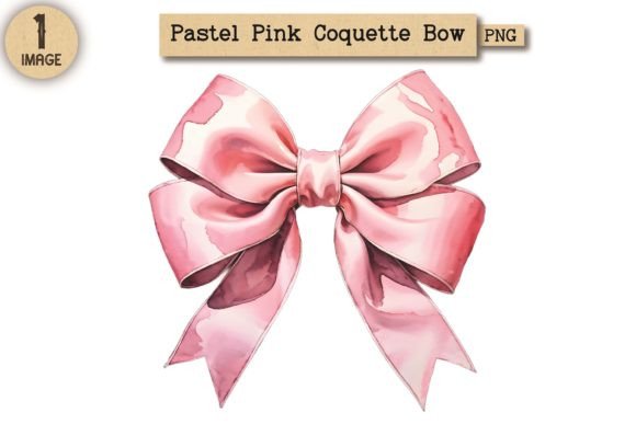 Pastel Pink Coquette Bow Clipart PNG 12
