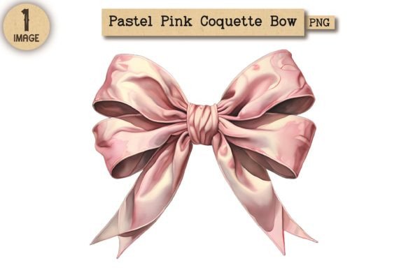 Pastel Pink Coquette Bow Clipart PNG 13
