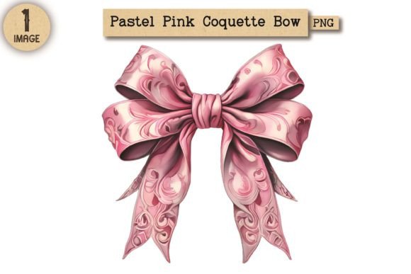 Pastel Pink Coquette Bow Clipart PNG 31