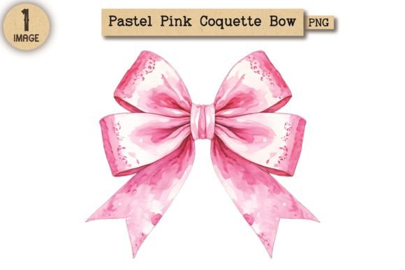 Pastel Pink Coquette Bow Clipart PNG 34