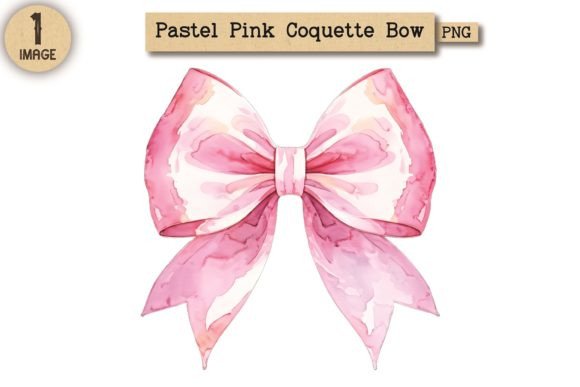 Pastel Pink Coquette Bow Clipart PNG 38