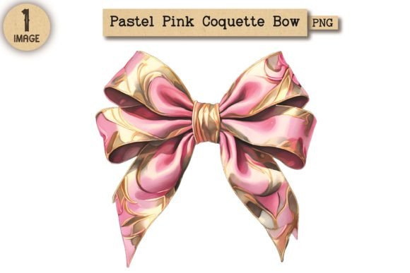 Pastel Pink Coquette Bow Clipart PNG 47