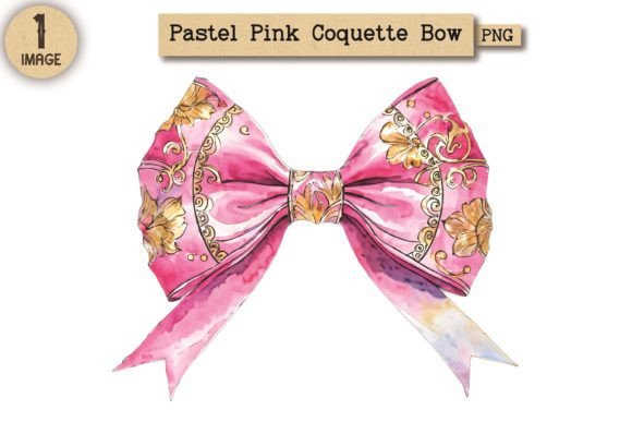 Pastel Pink Coquette Bow Clipart PNG 52: A Versatile Design Element for Creative Projects