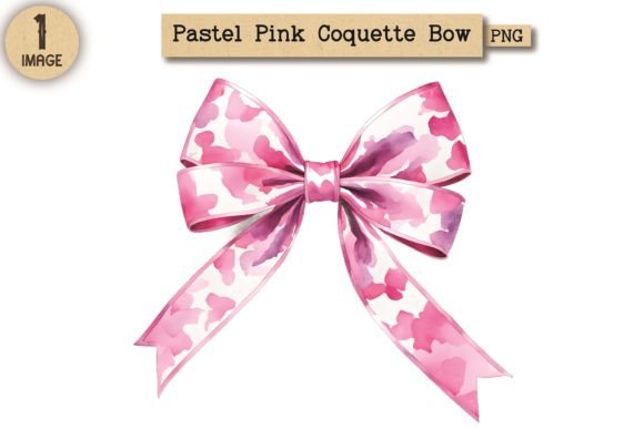 Pastel Pink Coquette Bow Clipart PNG 54