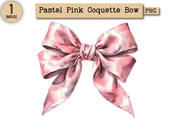 Pastel Pink Coquette Bow Clipart PNG 7