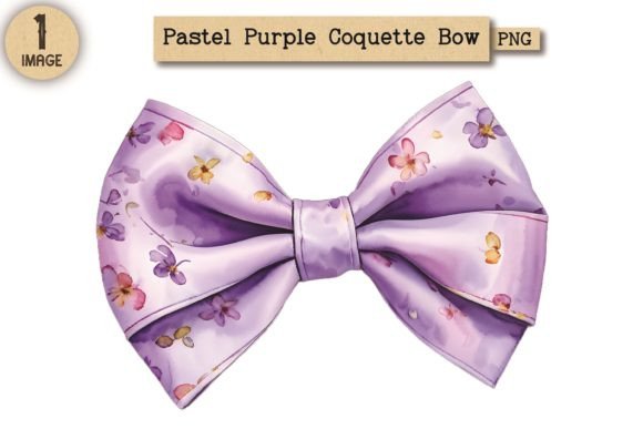Pastel Purple Coquette Bow PNG 16