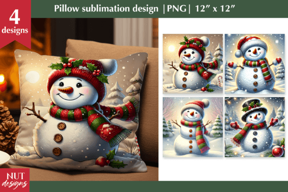 Snowman Pillow Snowman Illustration: A Strategic Addition to Your Winter Decor