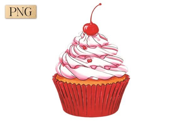 Valentine's Day Cupcake PNG Clipart 11: A Versatile Design for Creative Projects