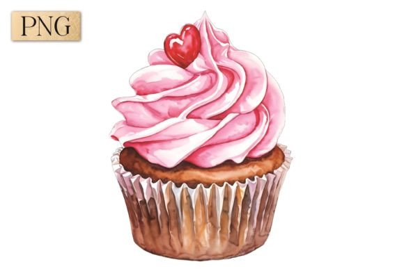 Valentine's Day Cupcake PNG Clipart 12: A Versatile Design for Creative Projects