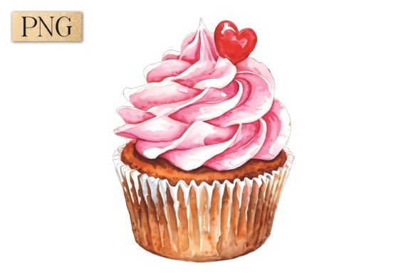 Valentine's Day Cupcake PNG Clipart 16: A Versatile Design for Creative Projects