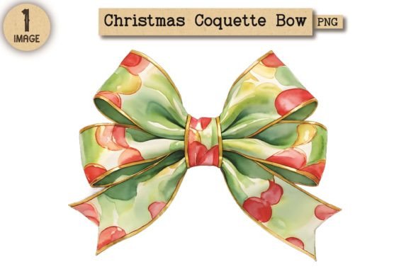 Vintage Christmas Coquette Bow PNG 4: A Versatile and Elegant Design for Creative Projects