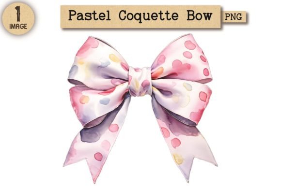 Vintage Pastel Coquette Bow PNG 19