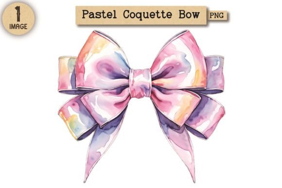Vintage Pastel Coquette Bow PNG 30