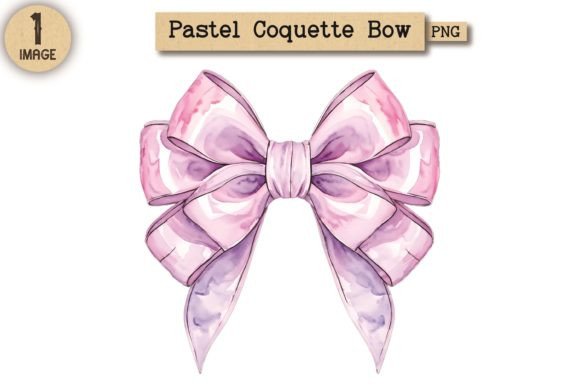 Vintage Pastel Coquette Bow PNG 31: A Versatile Design for Creative Expression